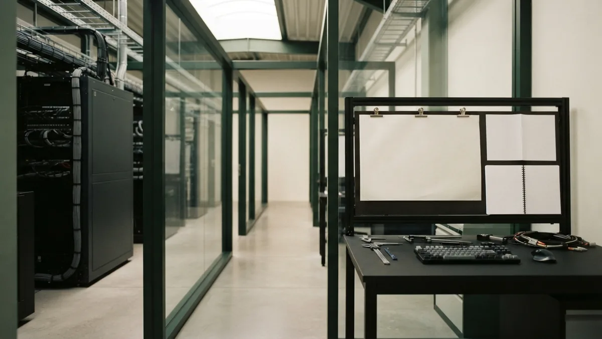 Orderly industrial space for best practices Clean industrial interior representing orderly onboarding and staff management practices